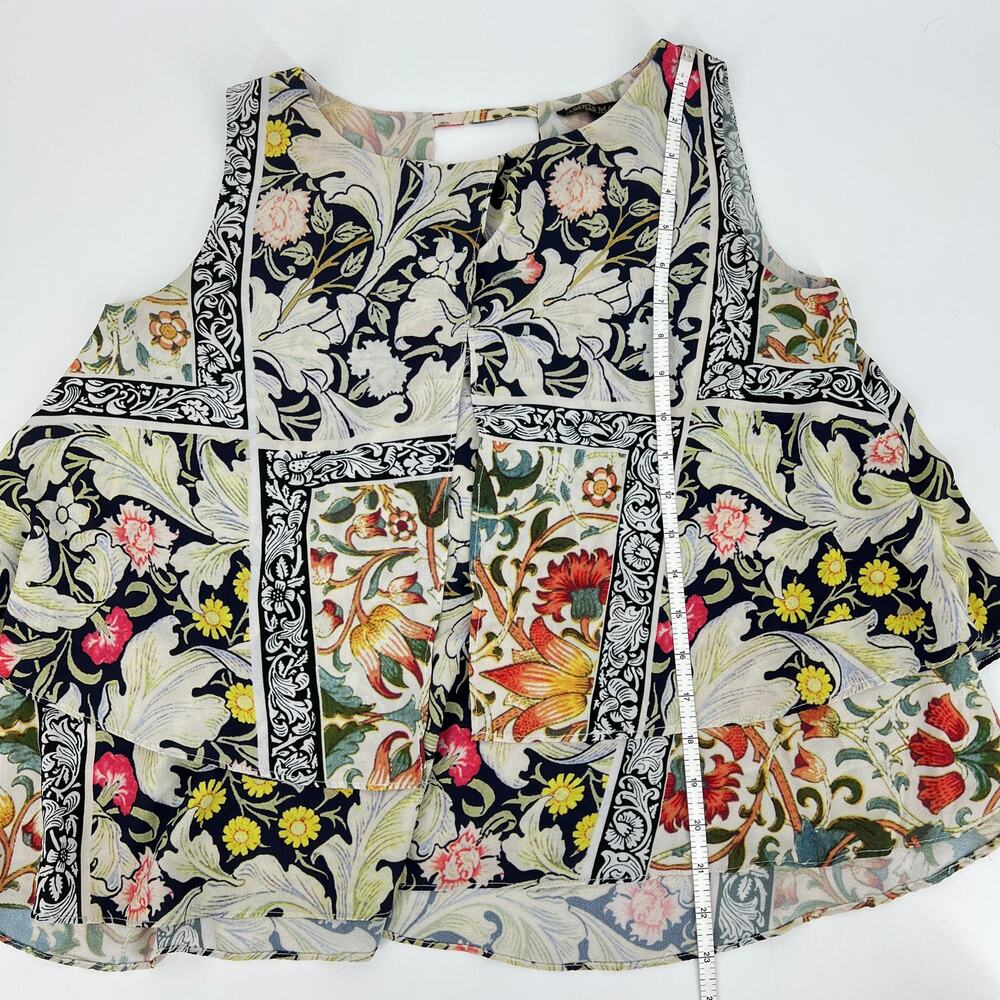 Alberto Makali New York Sleeveless Layered Floral Blouse XS - Picture 5 of 8